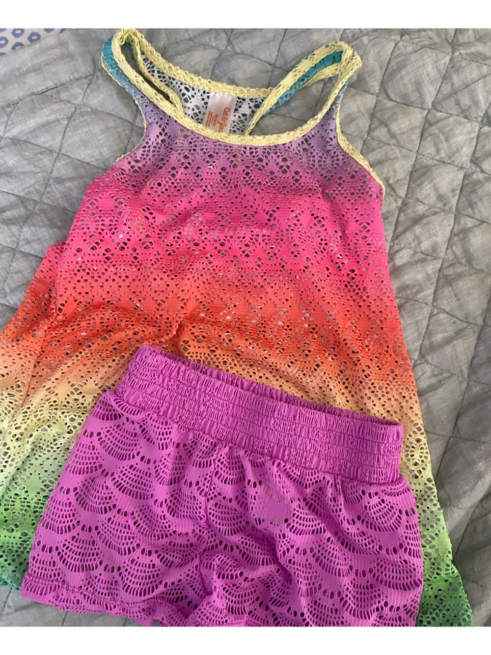 Cat & Jack Kids Swim  2 piece Coverup in Purple, Pink, Orange, Yellow, Green
